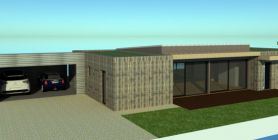 Construction d’une maison ossature bois contemporaine à toit plat