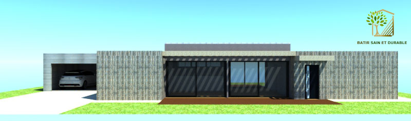 Construction d’une maison ossature bois contemporaine à toit plat